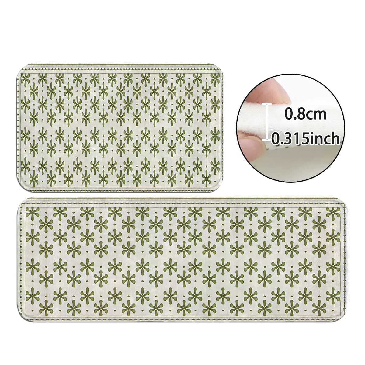 Green Snail Welcome Mat, Light Green Clover Floral Door Mat, Blush Bear Simple Rug, Minimalist Brown Bear Runner Mat Set.