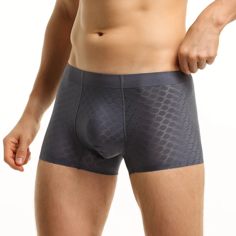 

3 шт. крутые летние боксеры, материал из ледяного шелка гладкая на ощупь, а дизайн вентиляционного отверстия ускоряет рассеивание тепла,