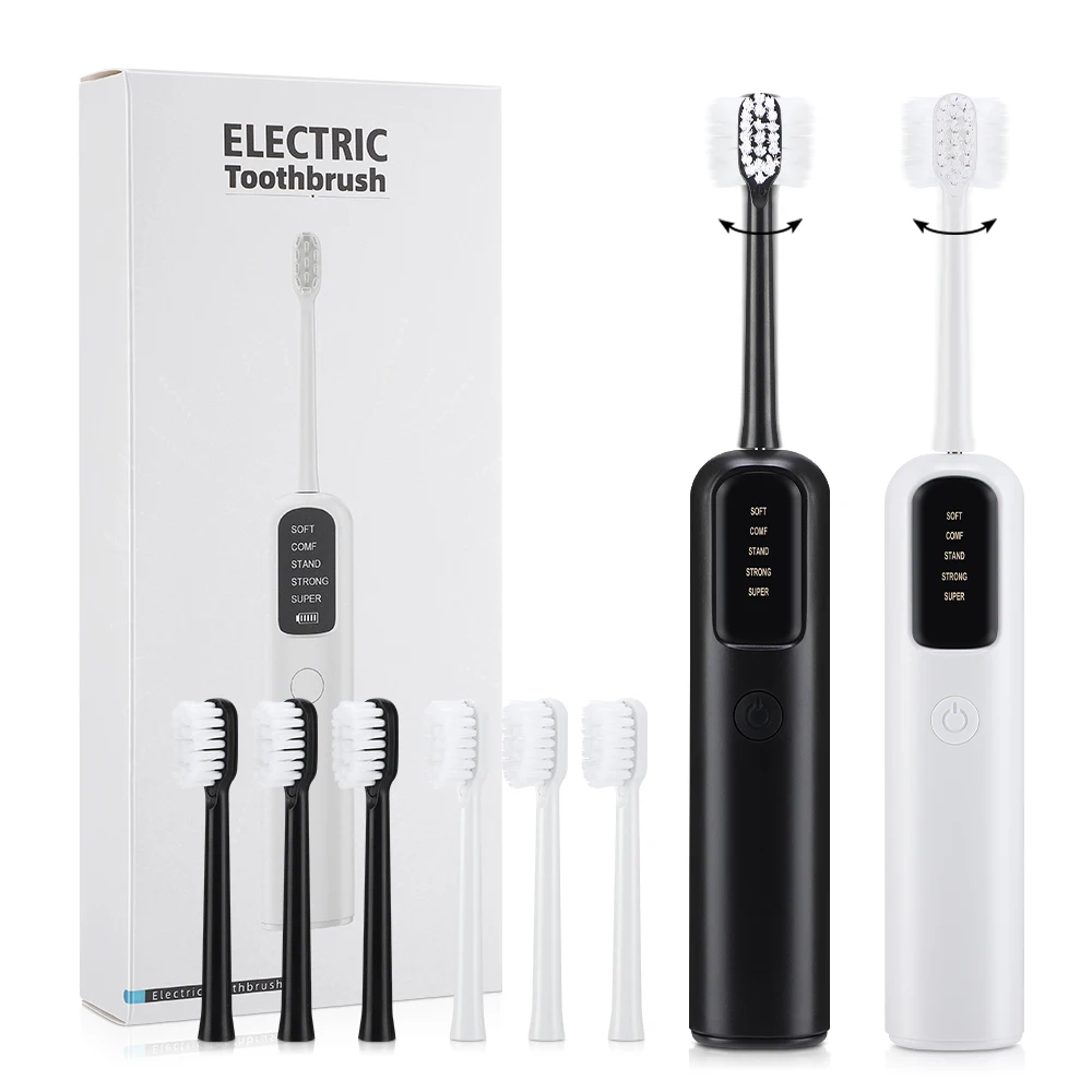 

Electric Ultrasonic Toothbrush Five Speed Mode Home Soft Hair USB Charging Waterproof Adult Tooth Cleaner Automatic Couple Set