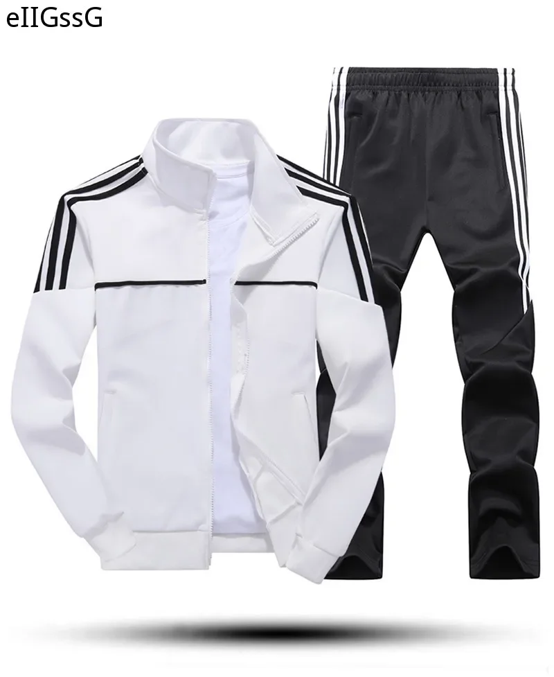 2-Piece Sportswear Set for Men, Male Tracksuit, Sports Suit, Jacket and Pants, Sweatsuit,sian Size, L-4XL, Spring and Autumn, Ne