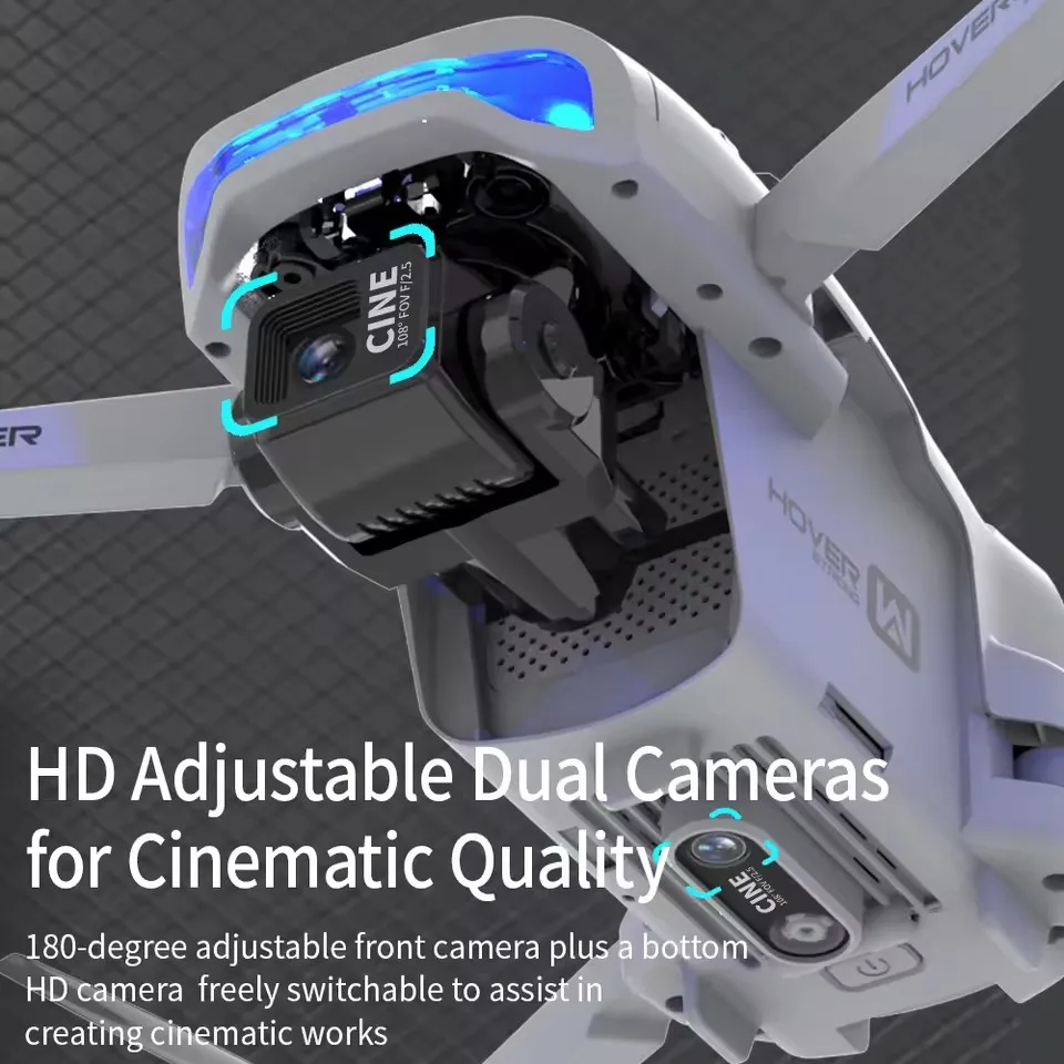 GPS Positioning Obstacle Avoidance Brushless Quadcopter 2KM Three-Axis Gimbal Drone 8K HD Dual Camera Dual Mode GPS RC Drone