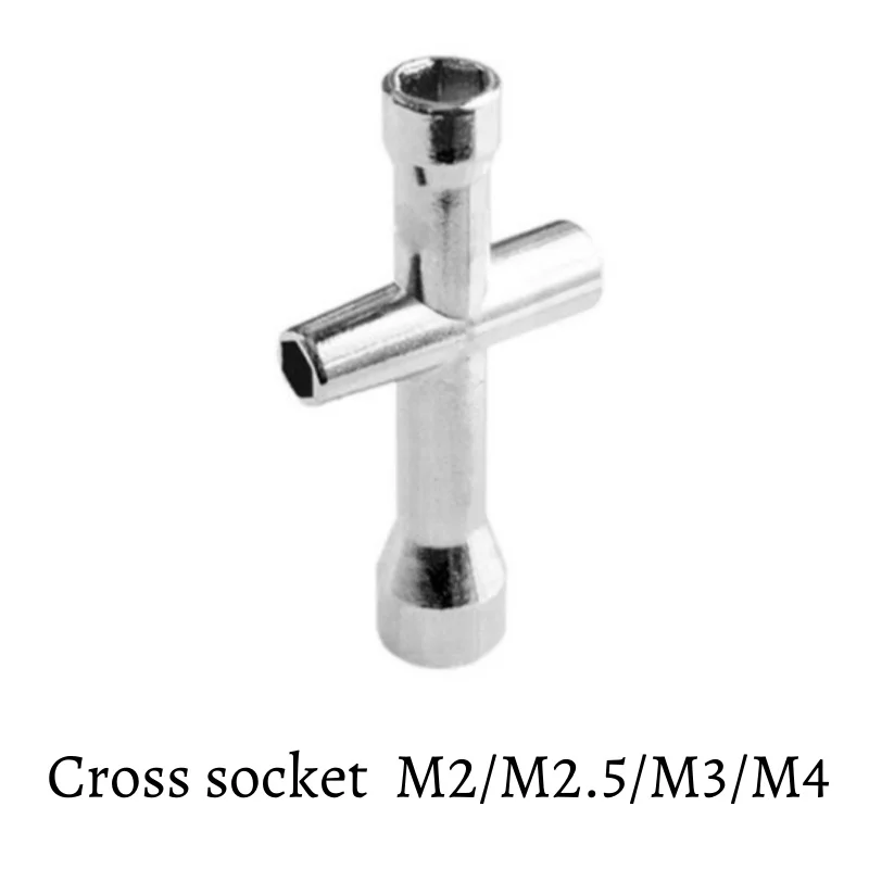 1pcs Mini Small Cross Socket Wrench M2 M2.5 M3 M4 Nut Tool 7-Shape Double Hex L-Key New accessories