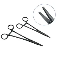Needle holder holding steady Indented clear black handle Clamp the suture needle surgical instruments 12.5cm-18cm 1pc