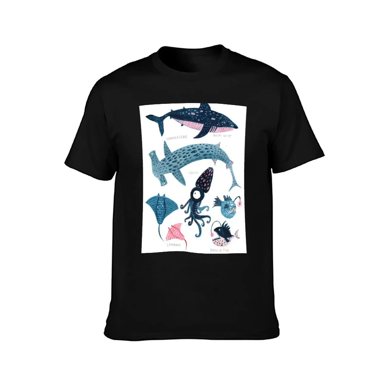 Sea Creatures T-Shirt Casual Loose Fit Summer Tee Shirt