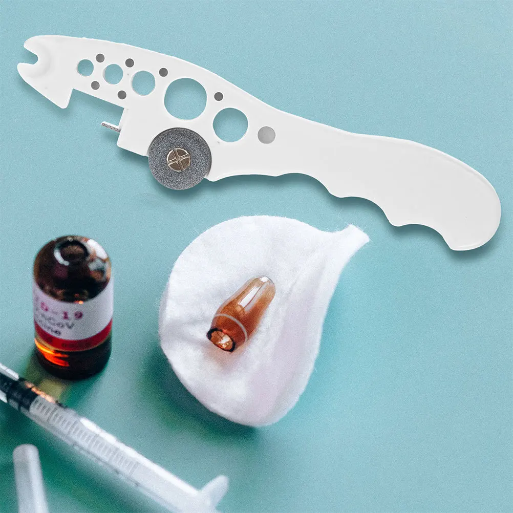

1Set Medical Bottle Opener for Ampoules Robust Construction Ergonomic Handle Reusable Glass Ampoule Cutter Compact Nursing