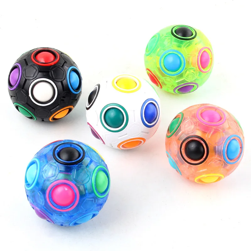 Magic Rainbow Puzzle Ball Speed Cube Ball Divertimento Antistress Rompicapo Corrispondenza dei colori Puzzle 3D Giocattolo per bambini Adolescenti Adulti