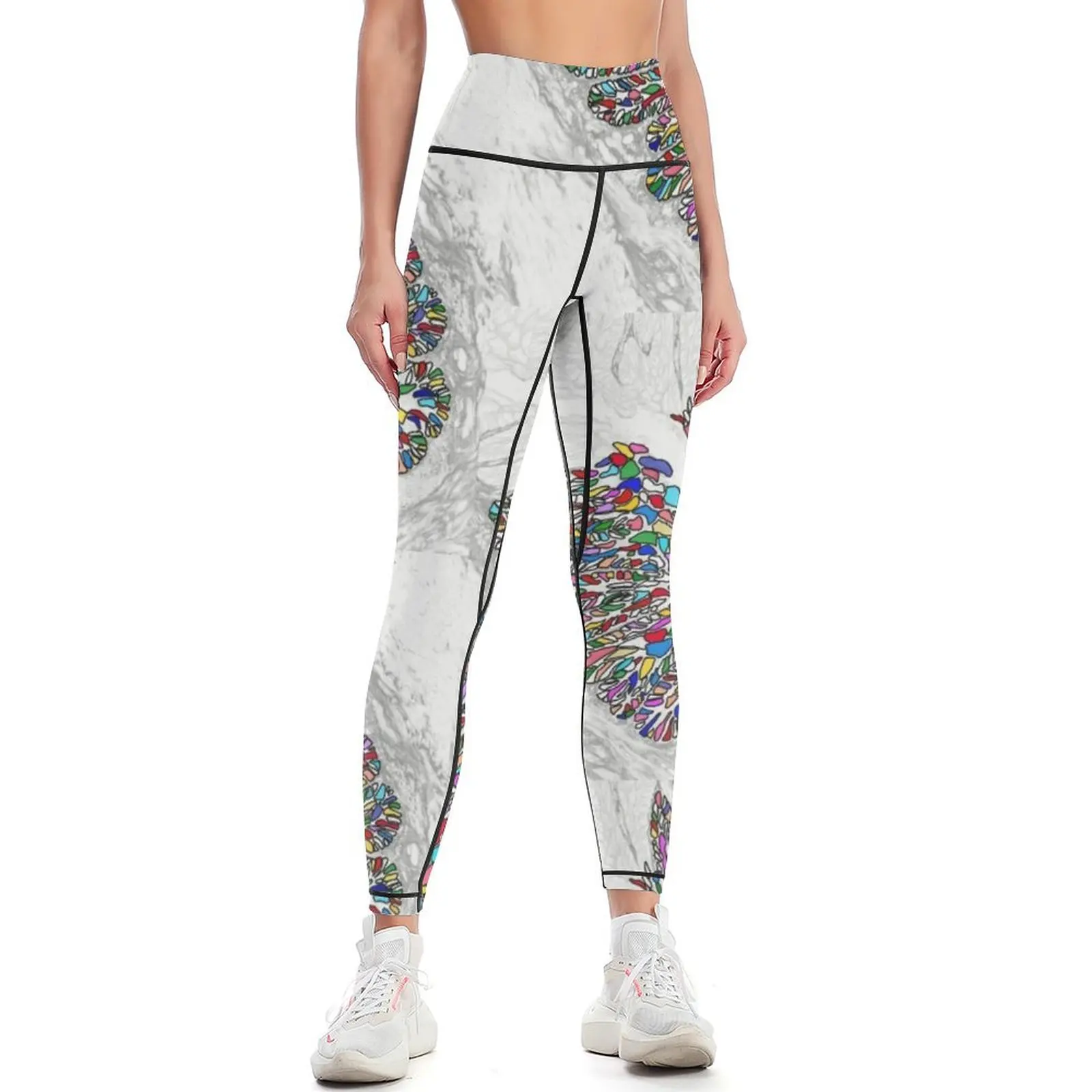 

Cell Mosaic 1 Leggings flared Women's fitness Women sports Womens Leggings