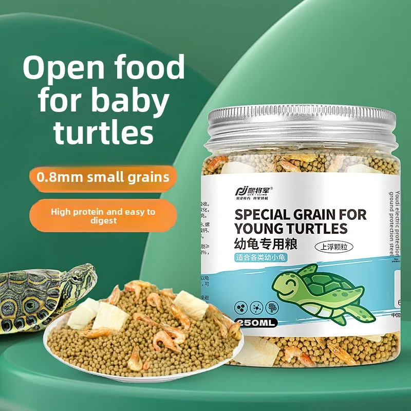 

GEN CLIMB Baby Turtle Starter Food - Micro Pellets with Dried Shrimp & Meat for Hatchlings and Pet Turtles (Universal Formula)