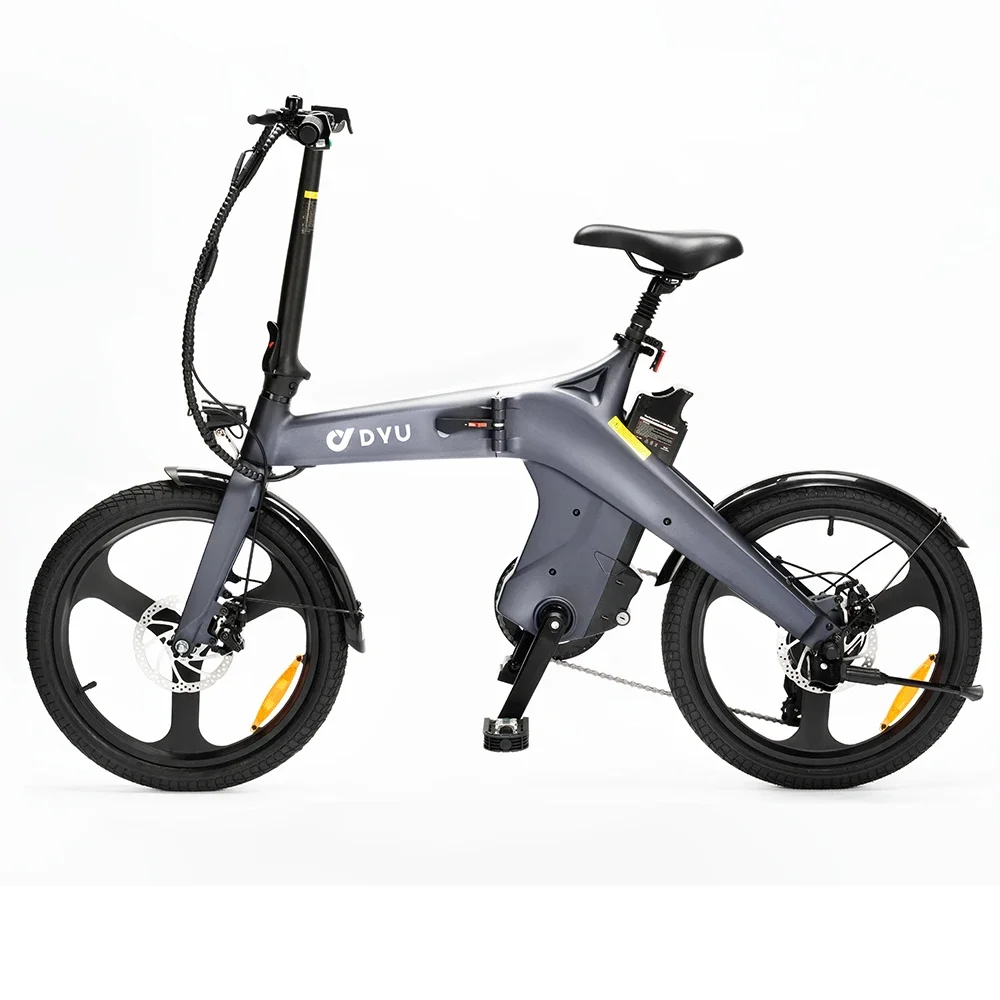 Vélo électrique portable pour adultes DYU T1, moteur sans balais 250W, batterie lithium 36V10AH, pneus de 20 pouces, vélo électrique pliable