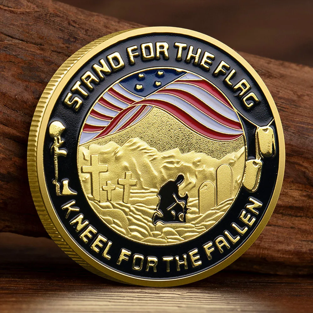 Gold Plated American Military Commemorative Coin Sacrificed Soldiers Heroes and Veterans Collectible Coin