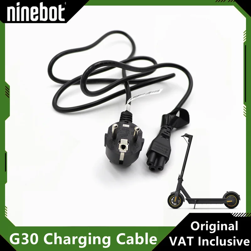 Original Charging Cable For Ninebot MAX G2 G30 G30P P65 P100S F65 Electric Scooter 2.5Ah 250V EU Plug Line Kickscooter Parts