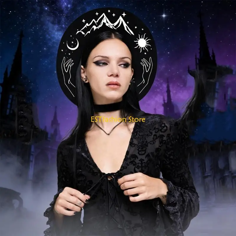 Y5GC Gothic Hat for Music Festivals and Halloween Parties Offering a Unique Vibing and Fashion Accessory