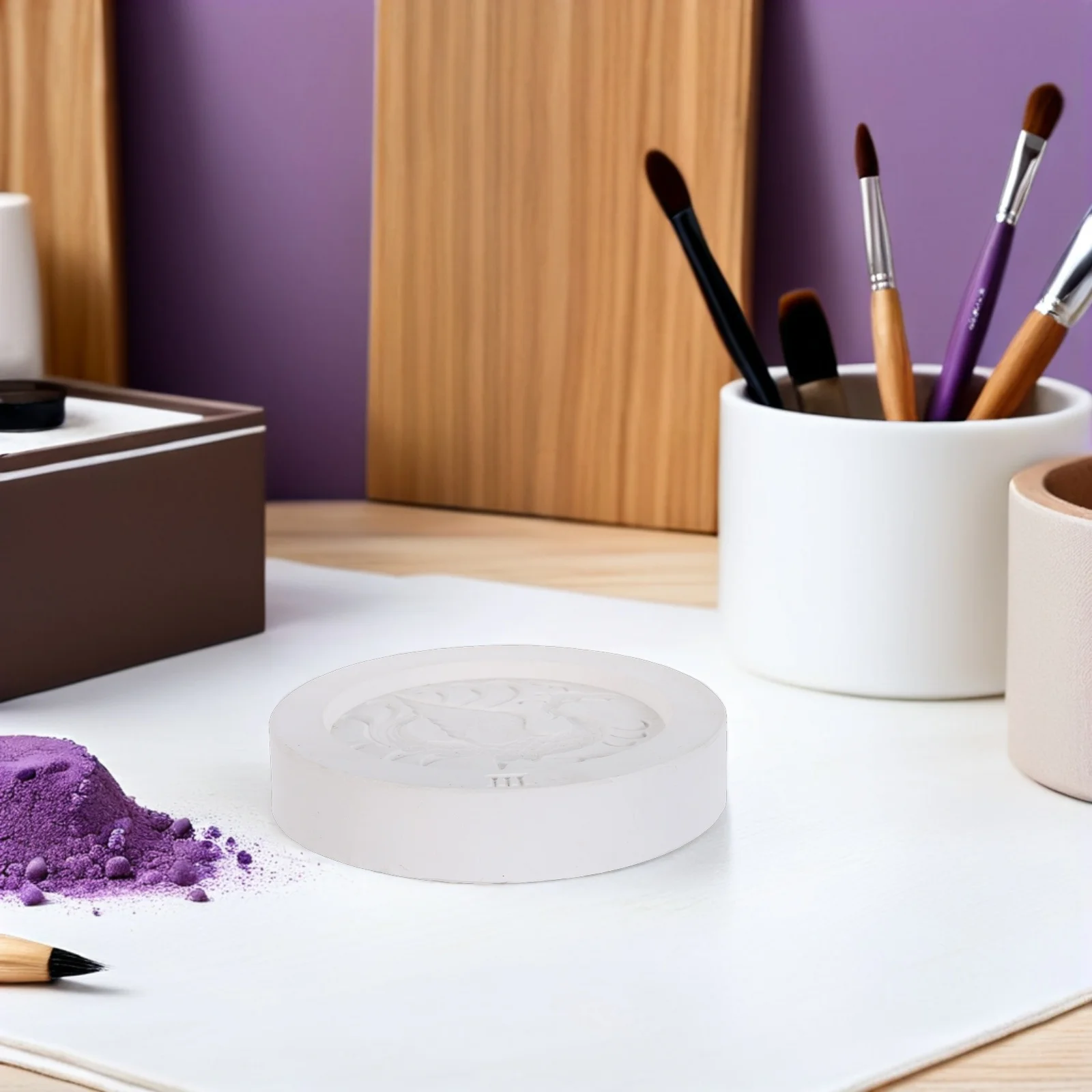 

Gypsum Mold Pottery Crafting Ceramic Crafting Mold Intricate Vermilion Birds Design Casting Mould Clay Projects