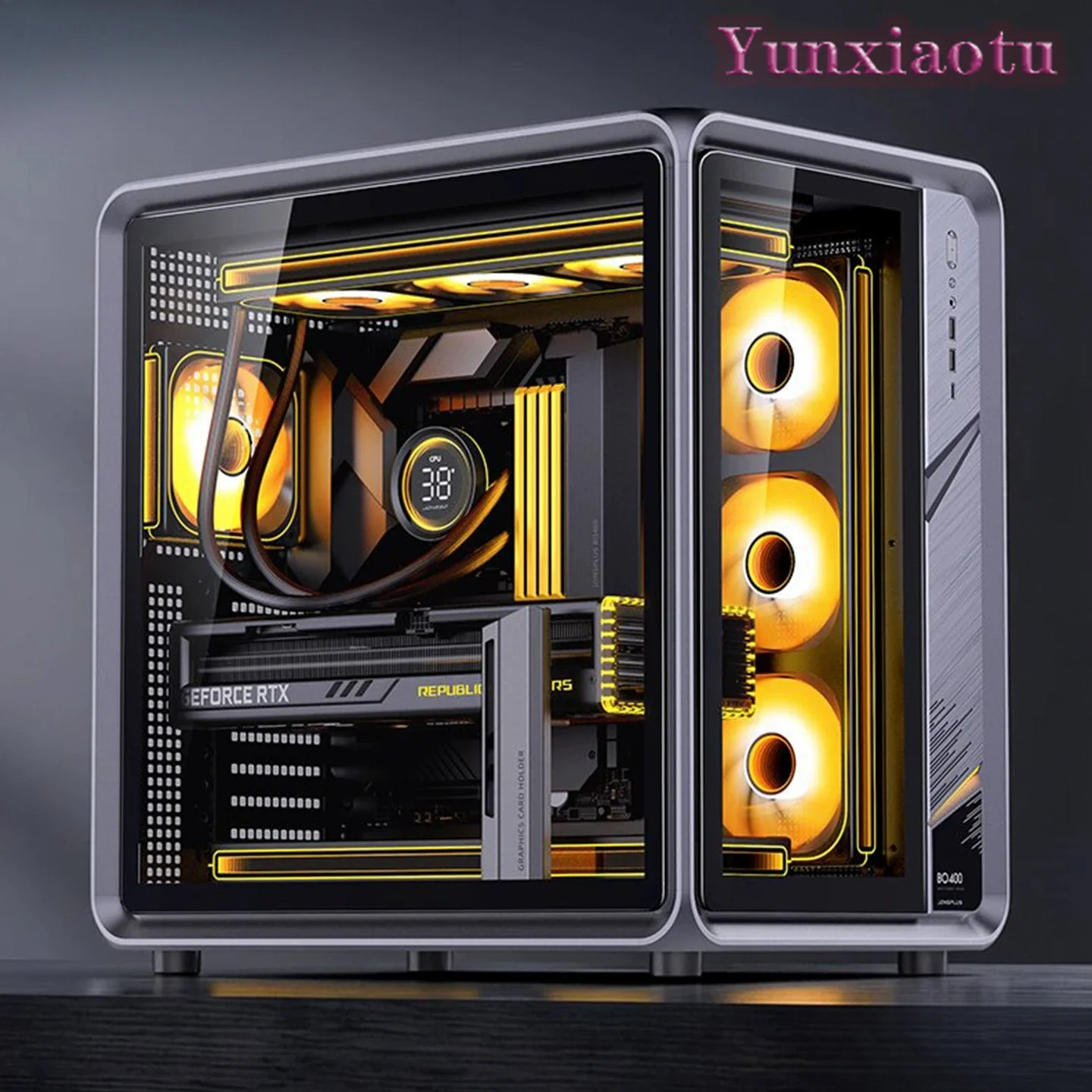 BO400 Sea View Room Chassis ATX Desktop Computer Vertical Aluminum Alloy 360 Water Cooling Host Shell