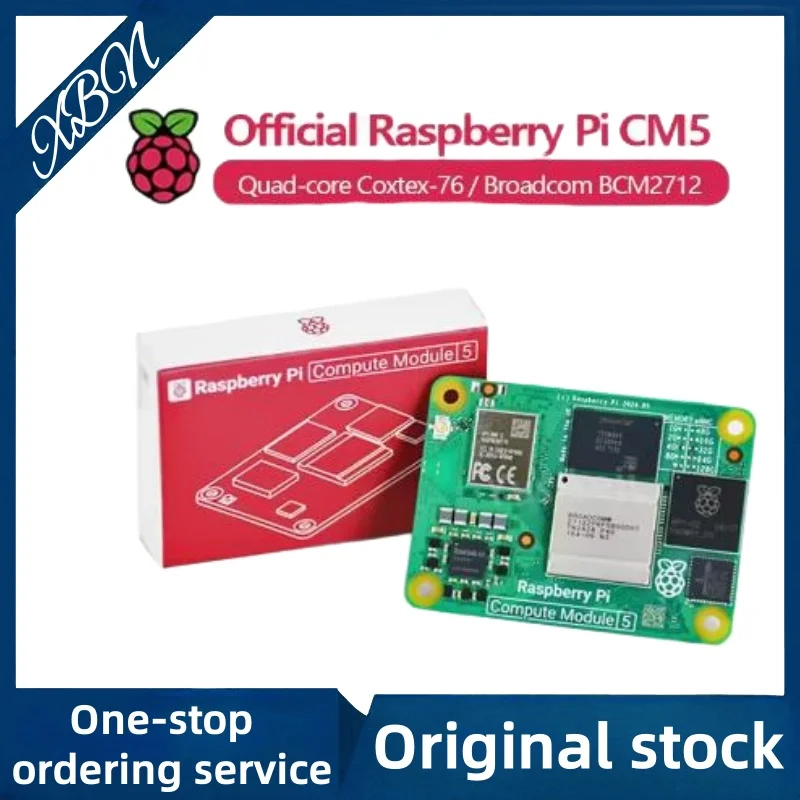 Original Raspberry Pi CM5 RAM 4GB WIFI EMMC CM5104032 Broadcom BCM2712 Dual 4K Output+HDR 800MHz VideoCore Quad-core Coxtex-76