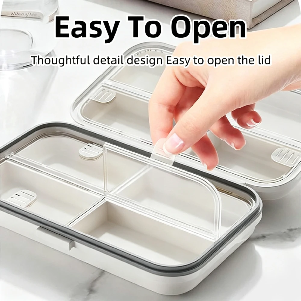 1PCS Portable Pill Organizer Weekly, Small Travel Pill Case with 7 Compartment, Travel Pill Holder for Vitamins/Supplements
