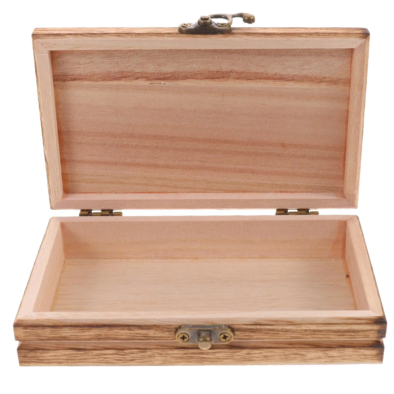 Wooden Storage Box Vintage Handcrafted Keepsake Jewelry Ganizer Case Bamboo Crafted Container With Lid For Watches Trinkets