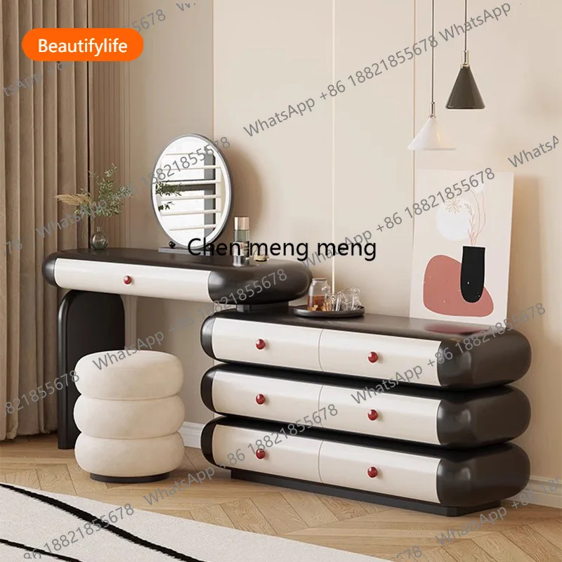 

A16 черный деревянный туалетный столик, шкаф для хранения, ящики, аксессуары, туалетный столик, роскошный современный кабинет Comoda Pra Quarto, домашняя мебель