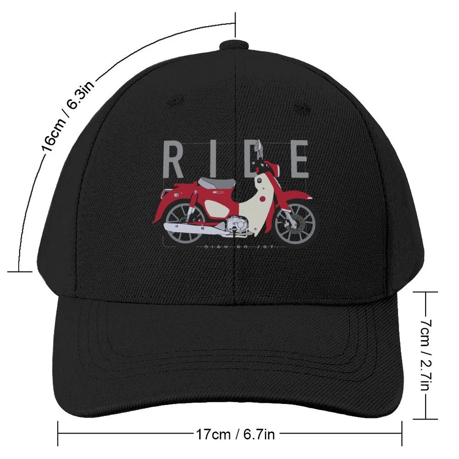 Ride honda supercub red Baseball Cap Bobble Hat party Hat Visor For Man Women's