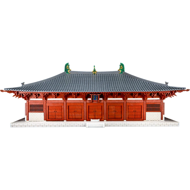 Hall Model Chinese Ancient Building Miniature Wooden Assembly Handmade DIY