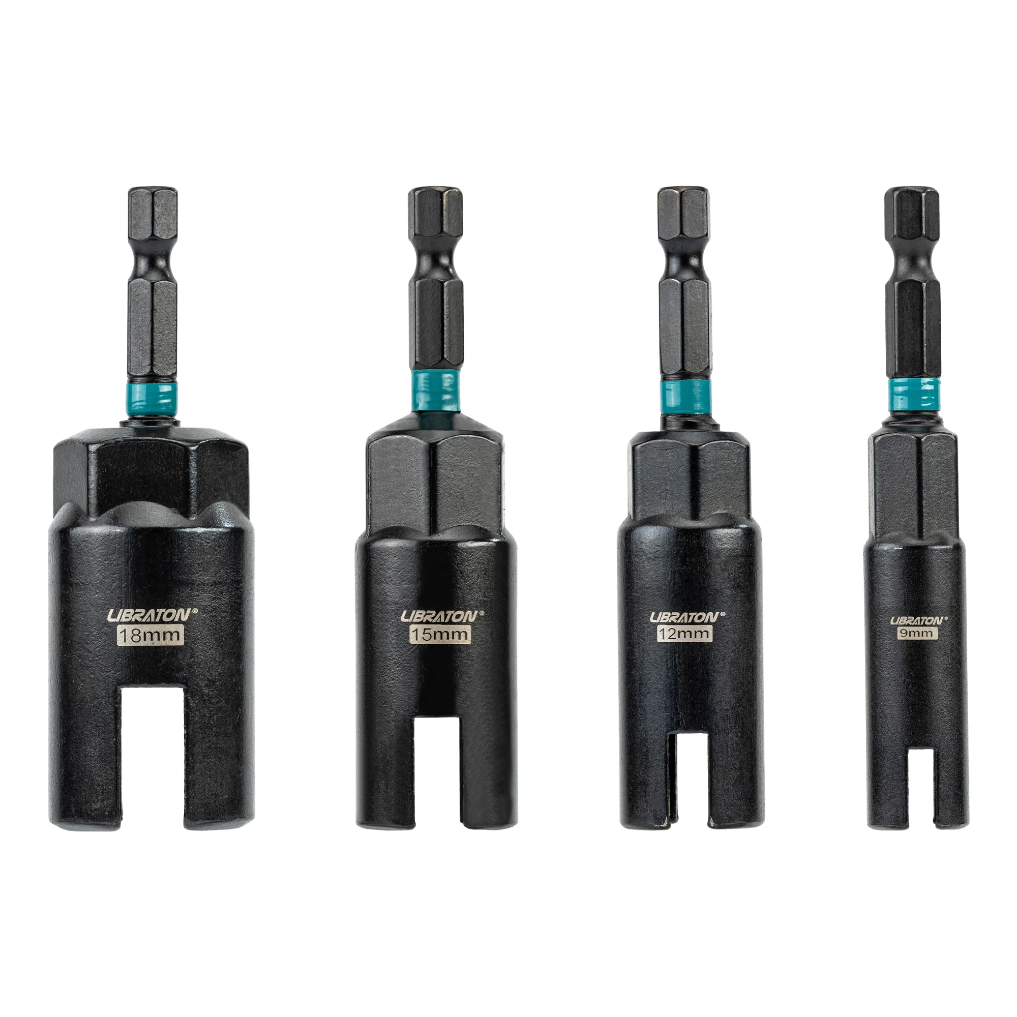 

Libraton 4PCS Wing Nut Driver, Nut Driver Bit 9&12&15&18mm, 1/4” Hex Shank Nut Driver for Hook Bolt Installation, Wire Twisting