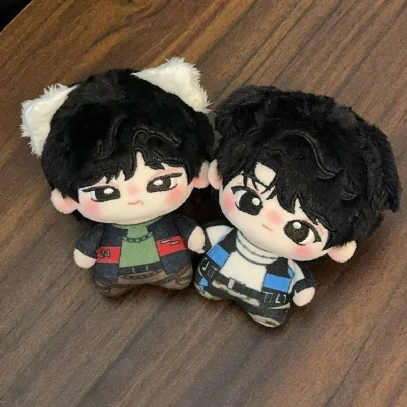 Cute TF Family 10cm Cotton Doll Wang Lujie Mu Zhichen Plush Keychain Cute Idol Character Stuffed Toy Collectible Gift for Fans