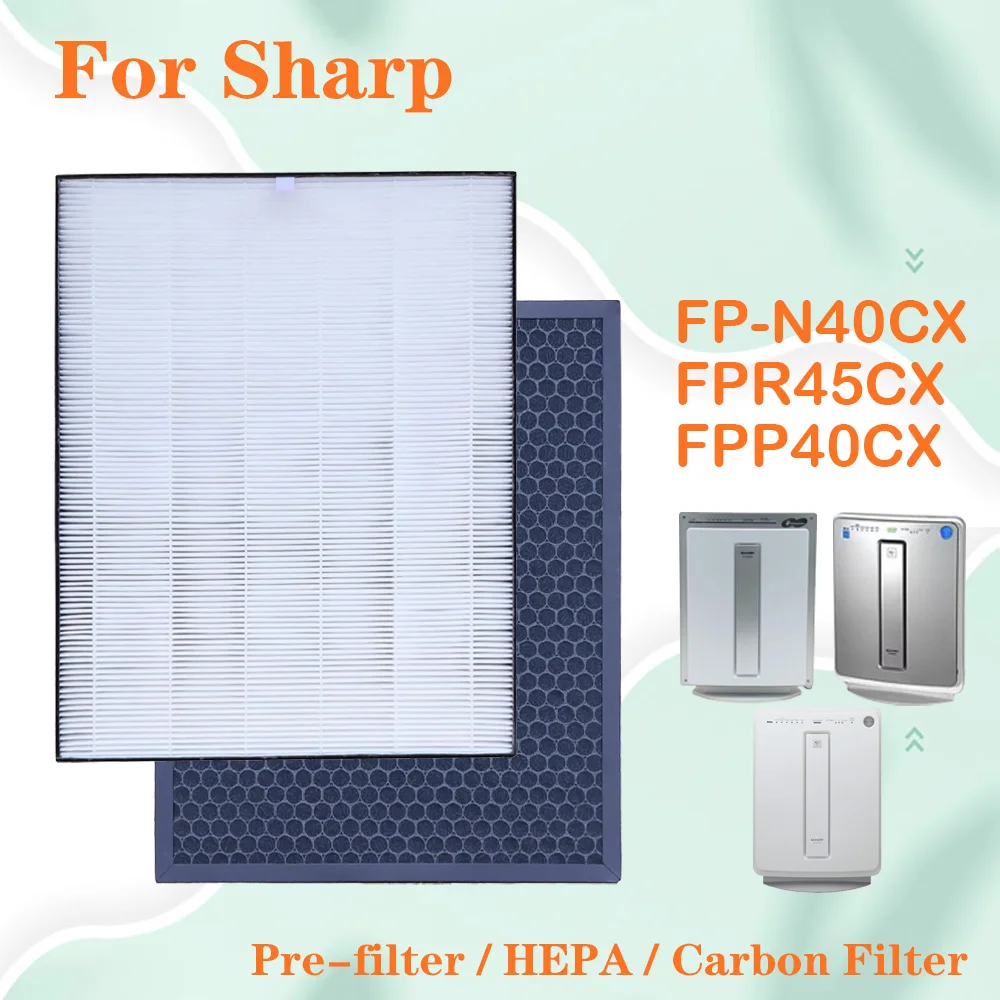 

Replacement Sharp FZ-N40HFU FZN40HFU Air Purifier HEPA Carbon Filter for FP-N40CX，FZ-R45HFU FPN40CX，FPR45CX, FPP40CX