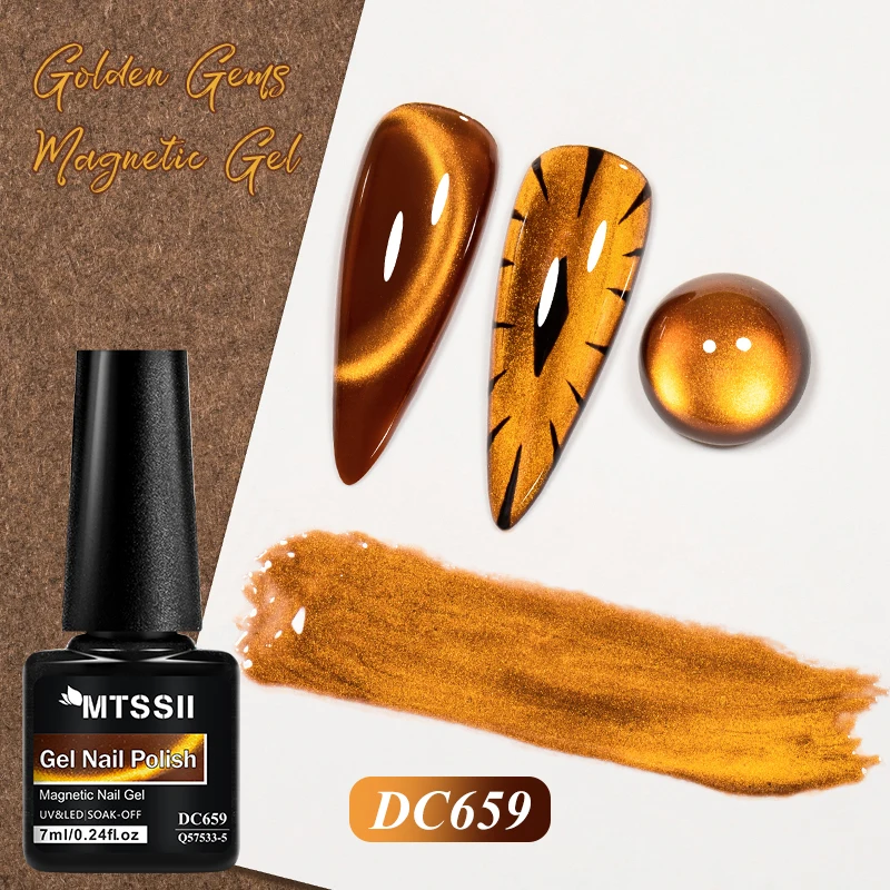 7 ml Cat Eye Nail Trends 2025 Holografische Nail Art 6 Kleuren Reflecterende Cat's Eye Magnetische Nagelgel Inweken LED Gel Salon