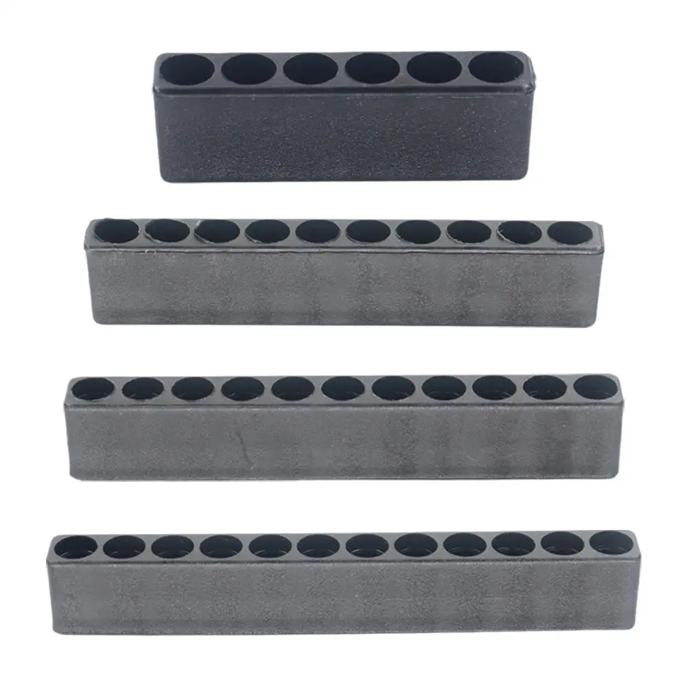 Caixa de armazenamento de broca, suporte de cabeça de chave de fenda, haste hexagonal, caixa de armazenamento, 6-12 furos, suporte de broca de chave de fenda