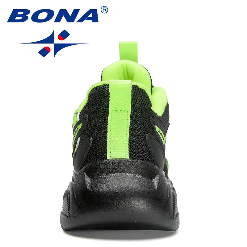 BONA 2023 New Designers Brand Casual Shoes Children Fashion Comfortable Shoes For Girls Boys Breathable Mesh Sneakers Kids Shoes