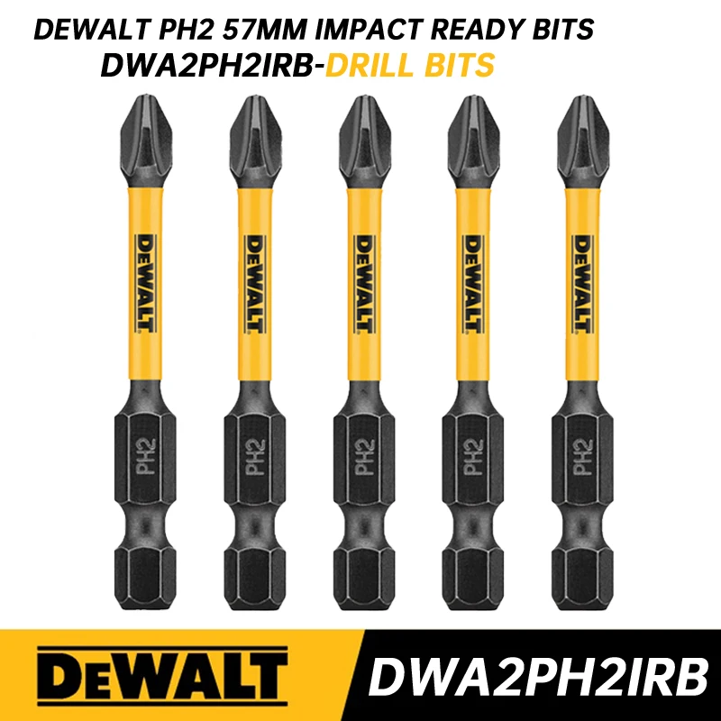 

DEWALT набор наконечников для ручной дрели с высокой твердостью, набор наконечников для шуруповерта PH2, ударная насадка для дрели DWA2PH2IRB