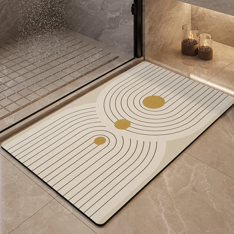 Kitchen Floor Mat Schnauzer Dog Printed Rug Super Absorbent Drainage Carpet Non Slip
