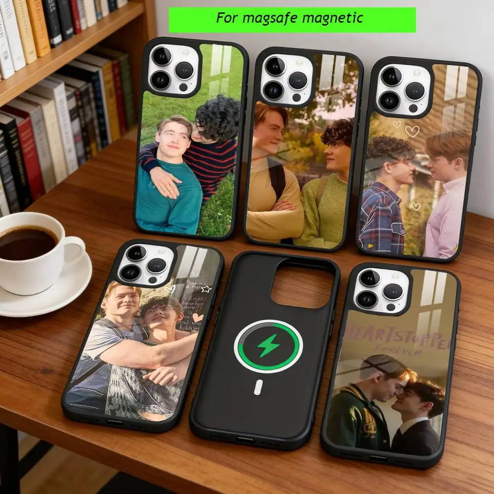 

Heartstopper Phone Case For iPhone17,16,15,14,13,12,11 Plus,Pro Magnetic with Magsafe Wireless Charging