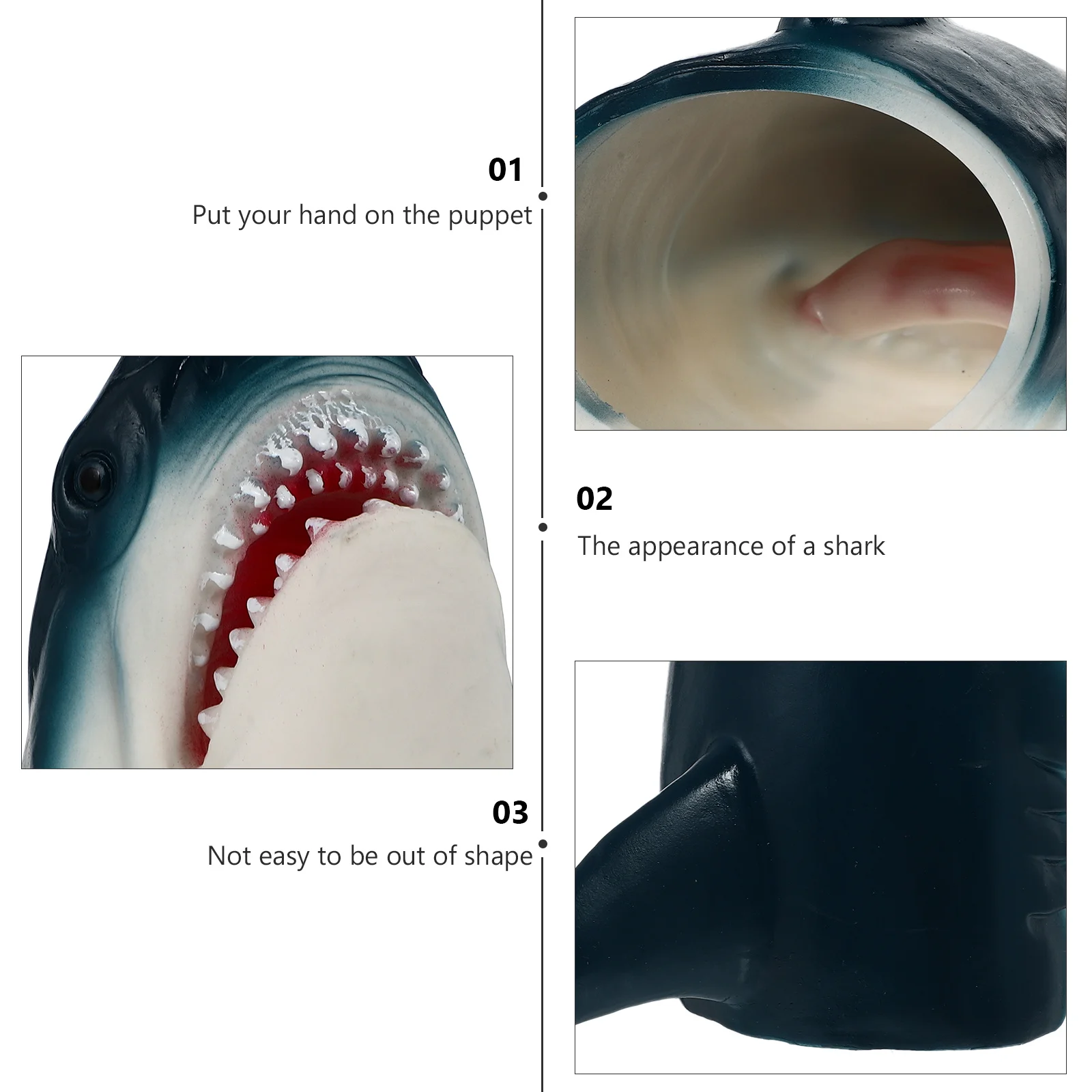 Marionnettes à main avec bras de requin, 2 pièces, Action de morsure réaliste pour enfants, jeu imaginatif, accessoire d'apprentissage du développement pour salle de classe et maison