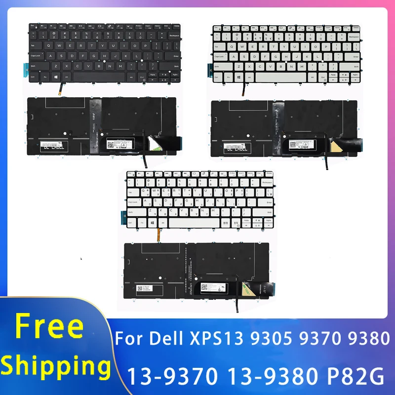 

New For DELL XPS13 9305 9370 9380 13-9370 13-9380 P82G Replacemen Laptop Accessories Keyboard With Backlight Korean