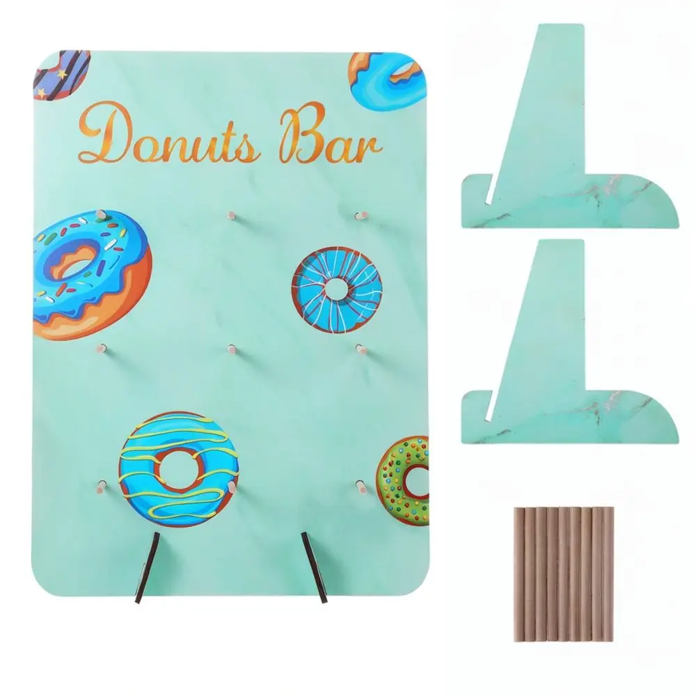Cake Stand Wooden Donut Display Holder For Wedding Party Birthday Celebration Food Table Decorative Board Rack