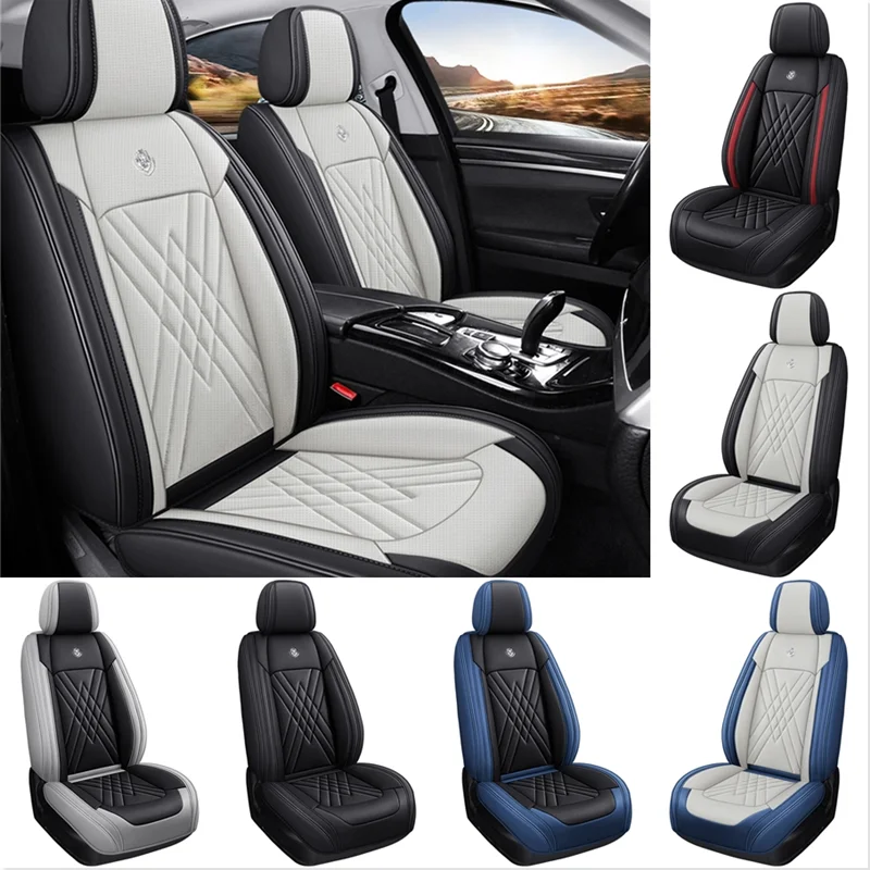 

5Seats Car Seat Cover Full Set Universal Deluxe Cushion PU Leather Protectors Waterproof For Audi A1 A3 8XF 8XA 8X1 8VE 8VA 8VS