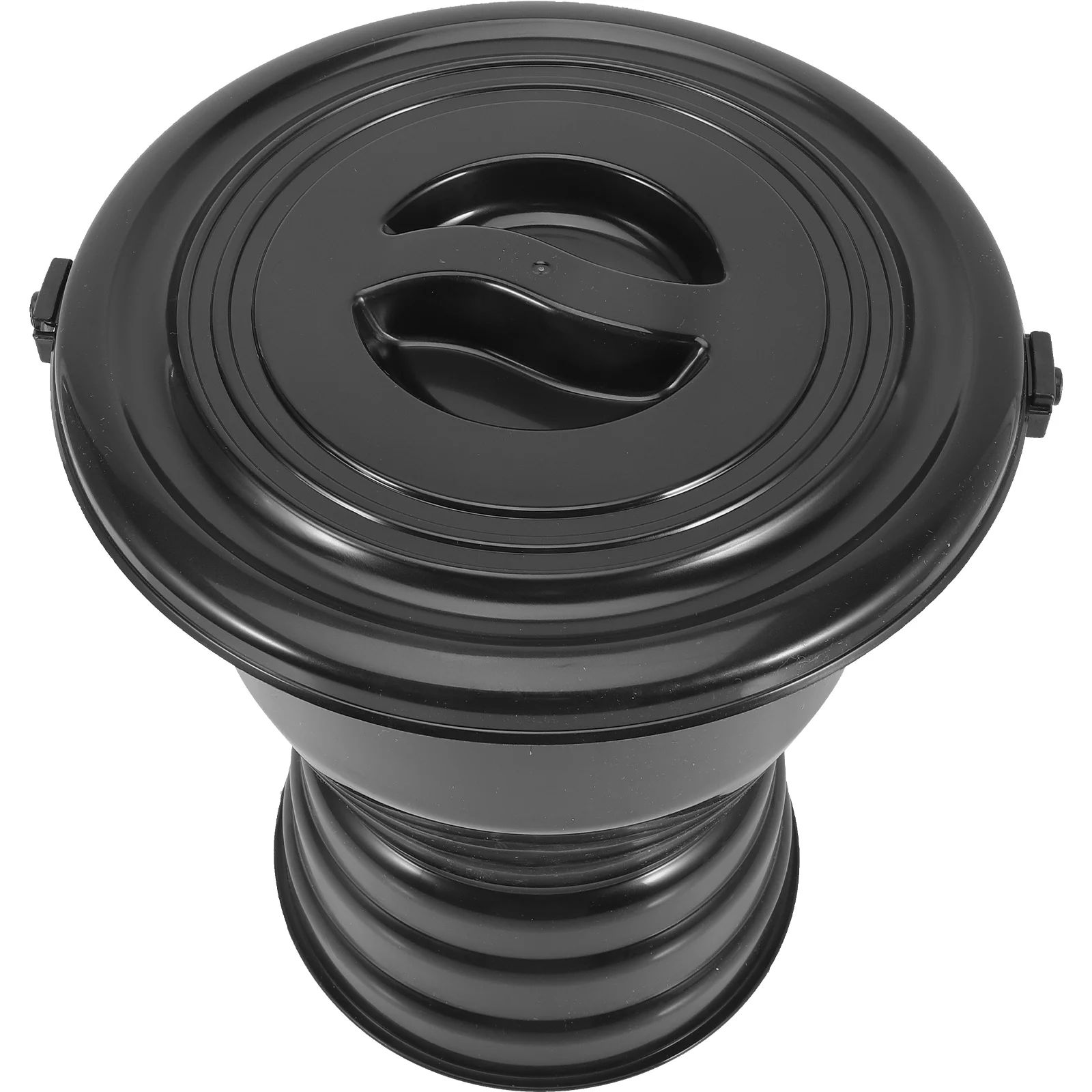 

Urine Pots with Lid Toilet Urinal Spittoon Chamber Bucket Black Plastic Patient Pregnant Woman