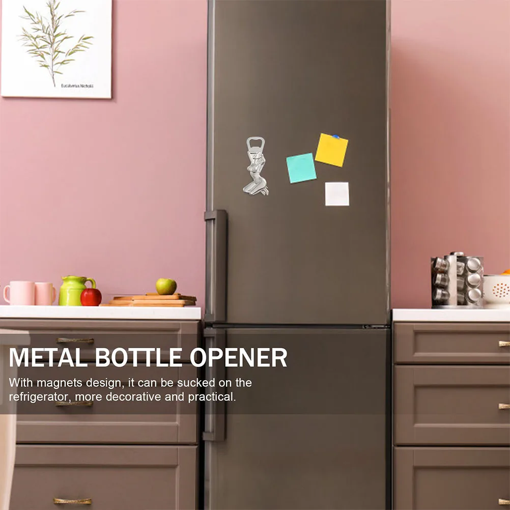 

Women Bottle Opener Fridge Magnet Metal Corkscrew for Home Bar Restaurant Beer Opener Kitchen Bar Tools