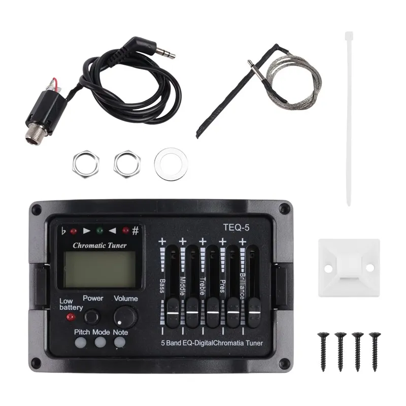 ●5 Band Amplifier Digital Blend Tuner Piezo Pickup Without Tail Pin