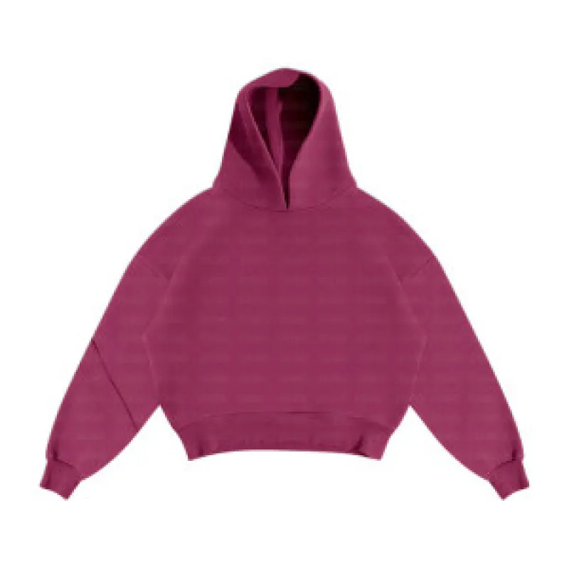 European and American casual street wear simple couple style fashionable hooded sweatshirt solid color loose fit sweatshirt