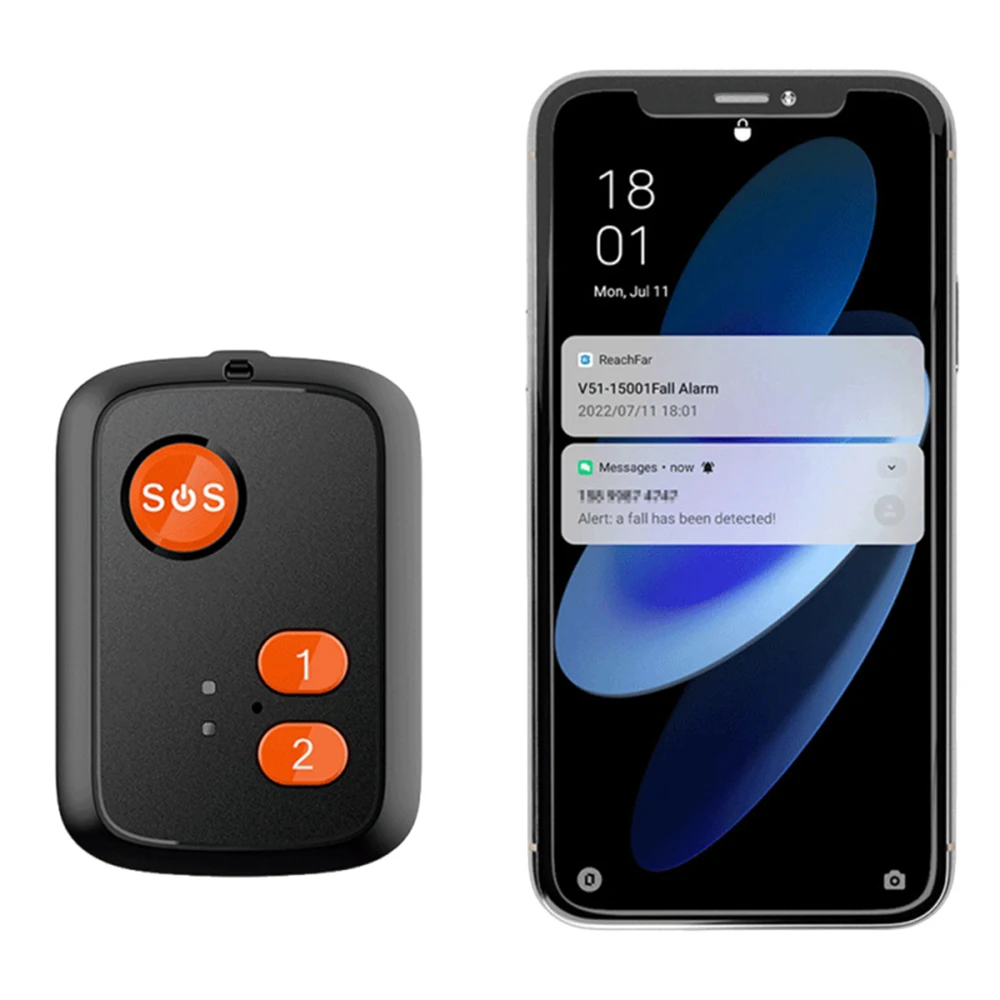 Smart Locating Pendant Tracking Device RF-V51 Child Elderly GPS Tracker Compatible 4G LTE 3G WCDMA 2G GSM SOS Two Way Calling