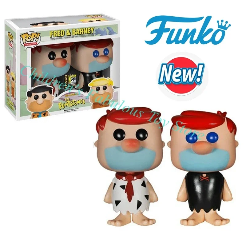 New Funko Pop Animation The Flintstones Fred&Barney 2 Pack Vinyl Figures Brinquedos Collection PVC Action Figure Toys for Gifts