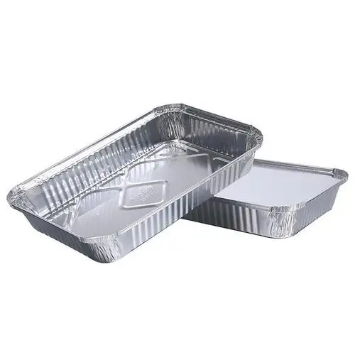 10 stücke Aluminium Folie Grill Tropf Pfannen Für BBQ Braten 2200 ml Nicht-Stick Dampfenden Korb Recycelbar Grill fangen Tablett Küche Werkzeug