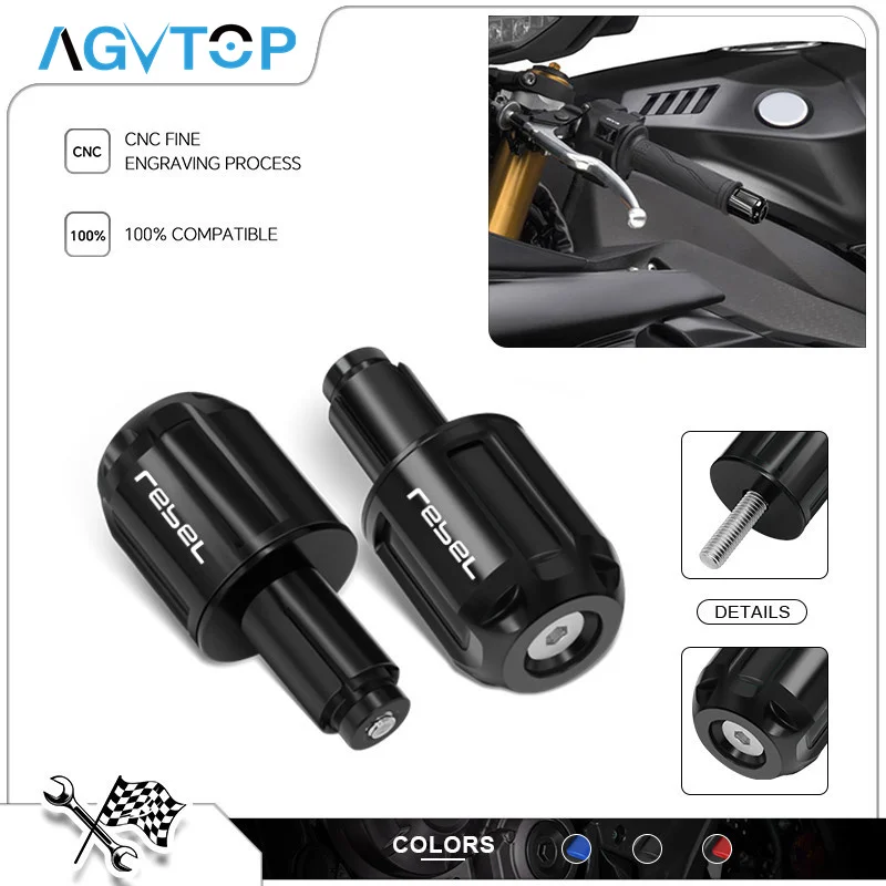 

Motorcycle Handlebar Grip Anti Slider Cover Handle Bar Protection For REBEL CM300 CM500 CMX300 CMX500 CMX1100 GROM MSX125