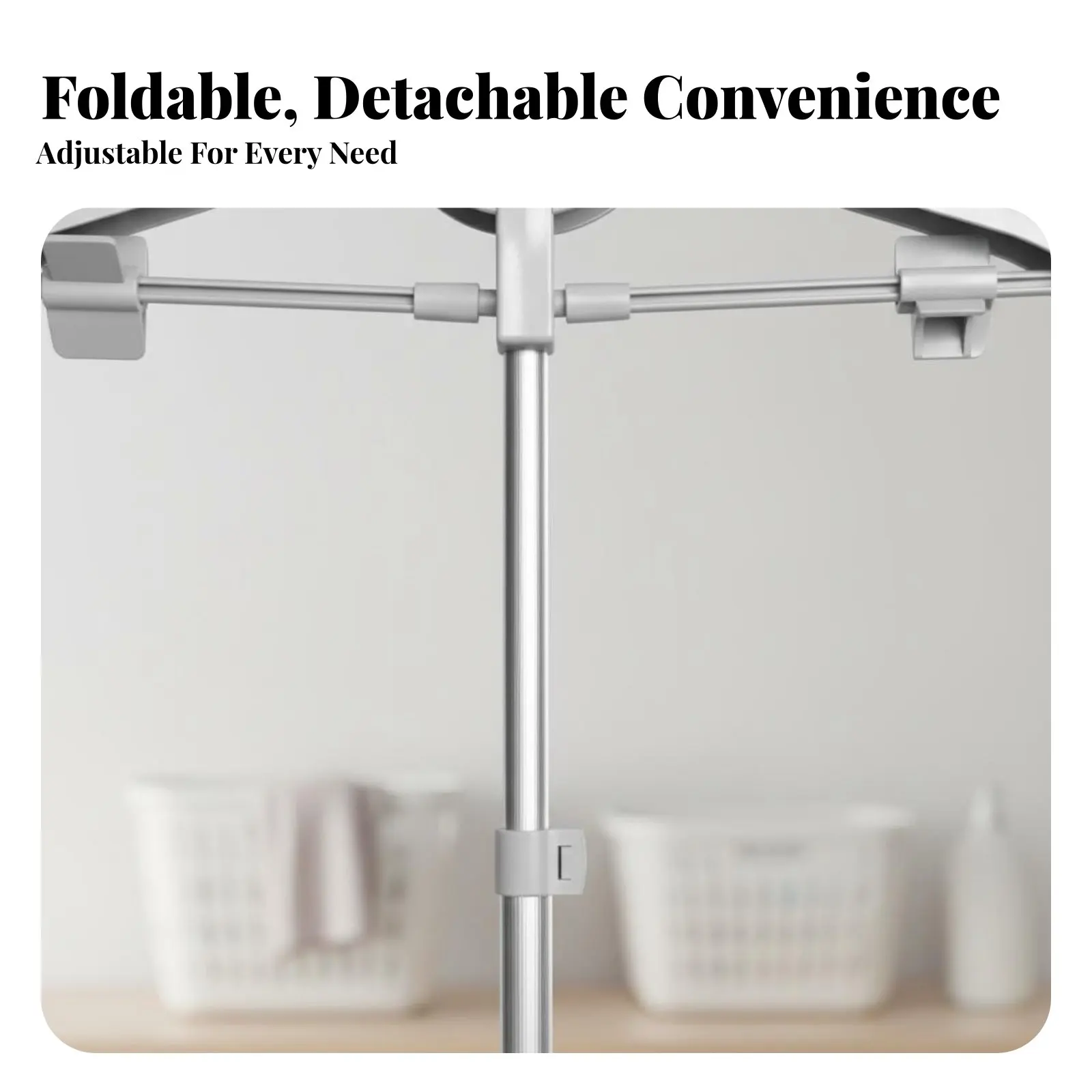 

Telescopic Garment Rack Foldable Tidywrinklingsign Garment Stand Adjustable Height without Chargestandingstanding for Homeowners