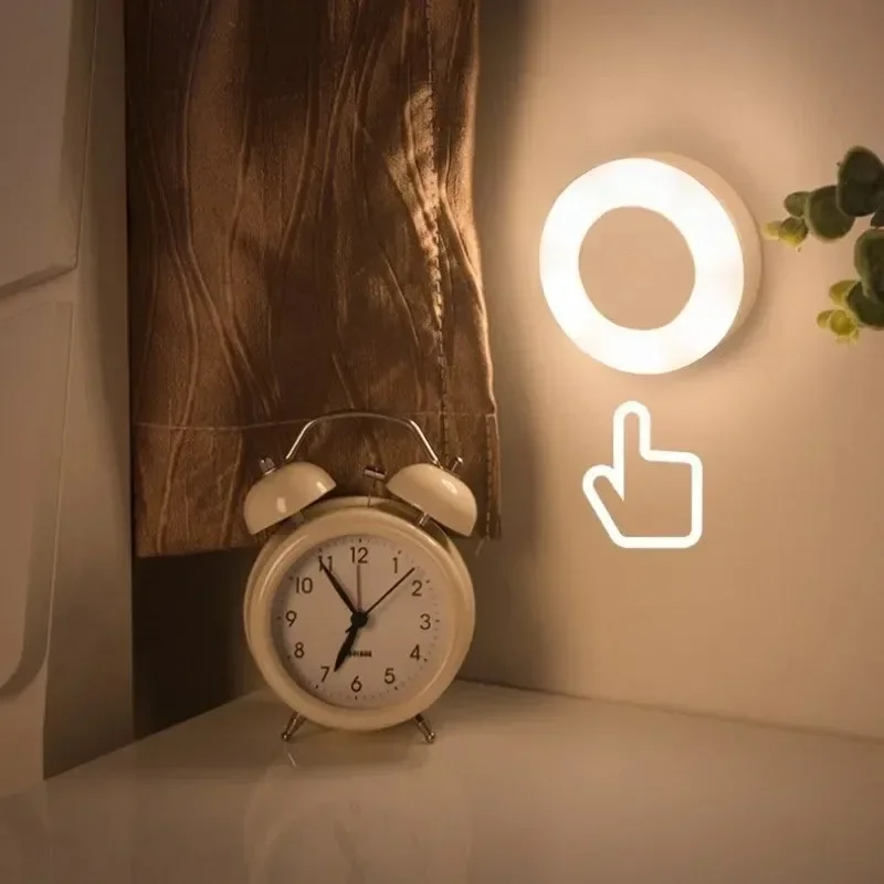 

Мини-светодиодный ночник, беспроводная перезаряжаемая лампа для спальни, общежития, адсорбционный настенный светильник для ухода за глазами, декоративный