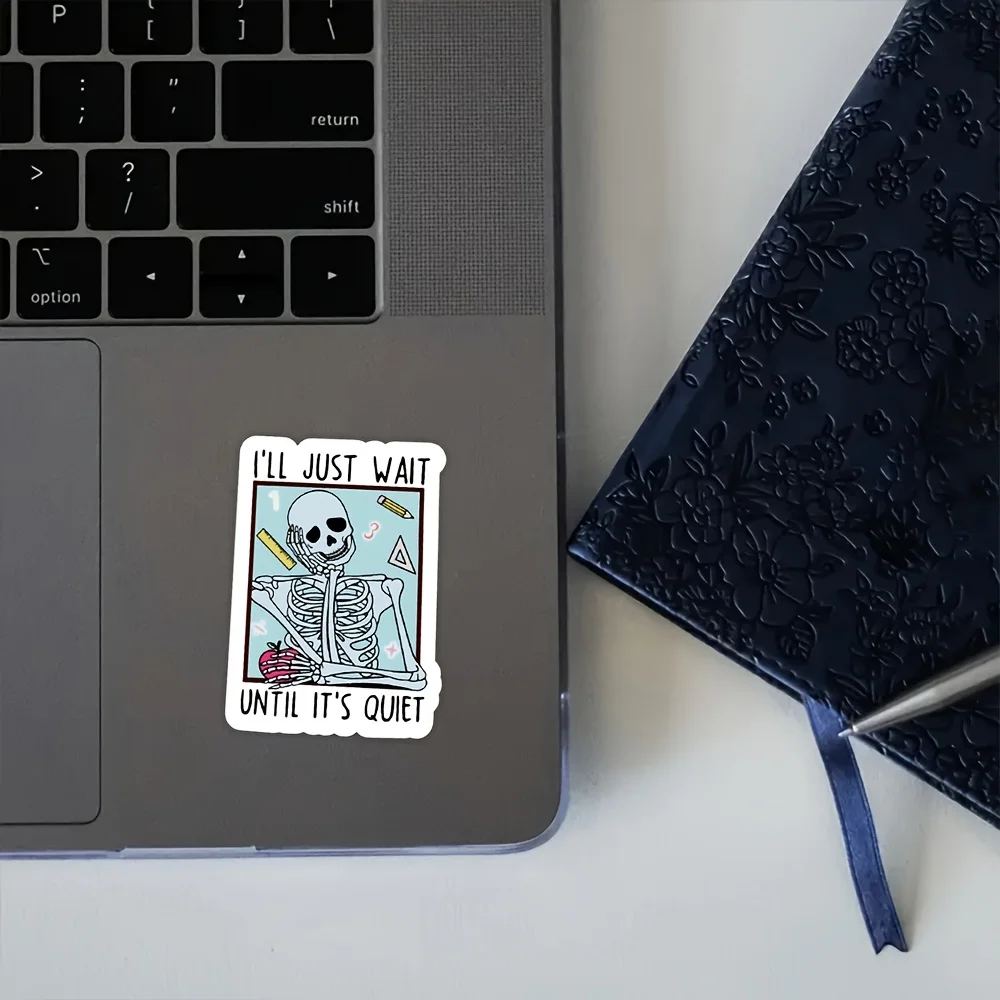 

Classroom Stickers for Notebooks, Water Bottles, and Calendars Humorous Teacher Stickers 'I'll Wait Until It Quiets