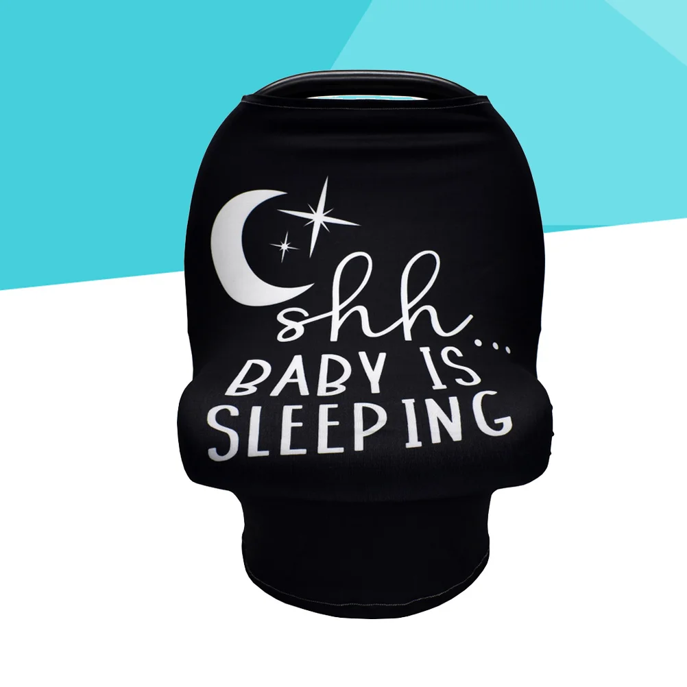 Black Multi-Functional Nursing Cover Baby Stroller Car Seat Protector Lightweight Breathable Scarf Shield Baby Seat Cover