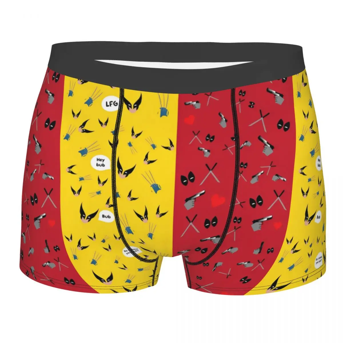 Man Deadpool & Wolverine Corps Comic Boxer Briefs Short Panties Breathable Underwear Friendship Cartoon Male Plus Size Underpant